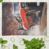 Vintages Muskelauto Geschirrtuch (Gefaltet)