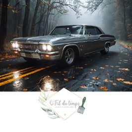 Vintages Muskelauto - Impala - Fall Forest Highway Seidenpapier