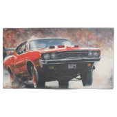 Vintages Muskelauto Kissenbezug (Vorderseite-Links)