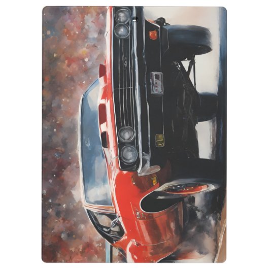 Vintages Muskelauto Klemmbrett (Rückseite)