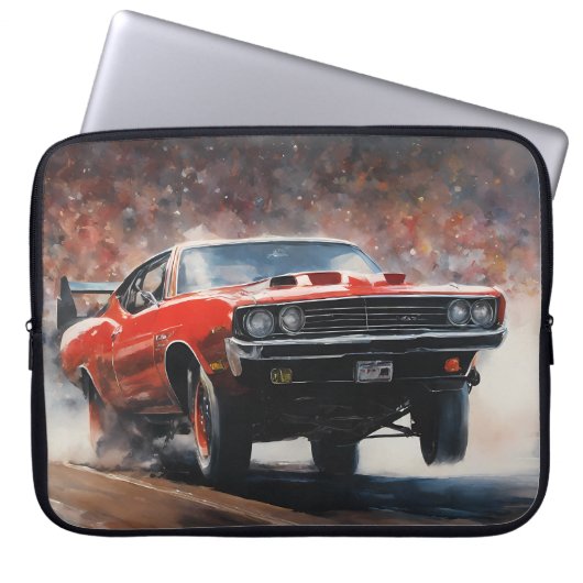 Vintages Muskelauto Laptopschutzhülle (Vorderseite)