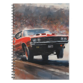 Vintages Muskelauto Notizblock