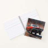 Vintages Muskelauto Notizblock (Innenseite)