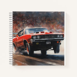 Vintages Muskelauto Notizblock