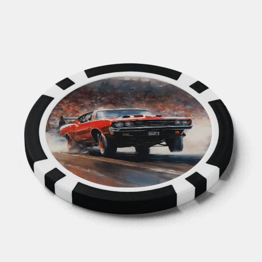 Vintages Muskelauto Pokerchips (Einzeln)