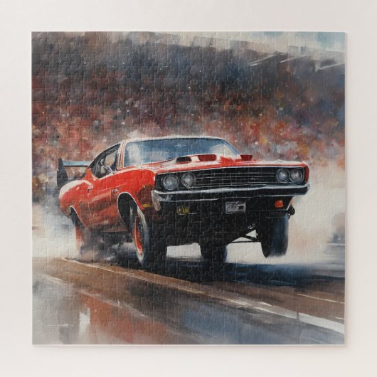 Vintages Muskelauto Puzzle (Vertikal)