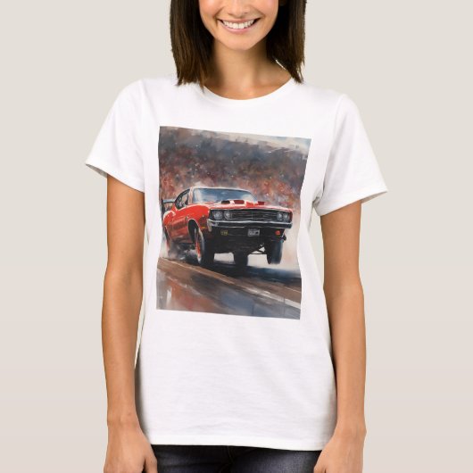 Vintages Muskelauto T-Shirt (Vorderseite)