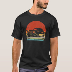 Vintages Muskelkraftrad Muskel Car Silhouette Ca T-Shirt