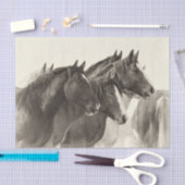 Vintages Mustang Horses Tissue Paper Seidenpapier (Handwerk)