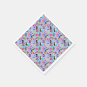 Vintages Muster 01.w LBlue BG Serviette (Ecke)