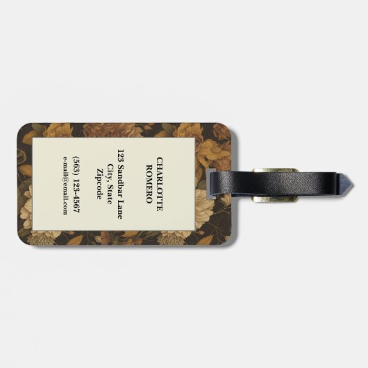 Vintages Muster (10) Gepäckanhänger (Rückseite horizontal)