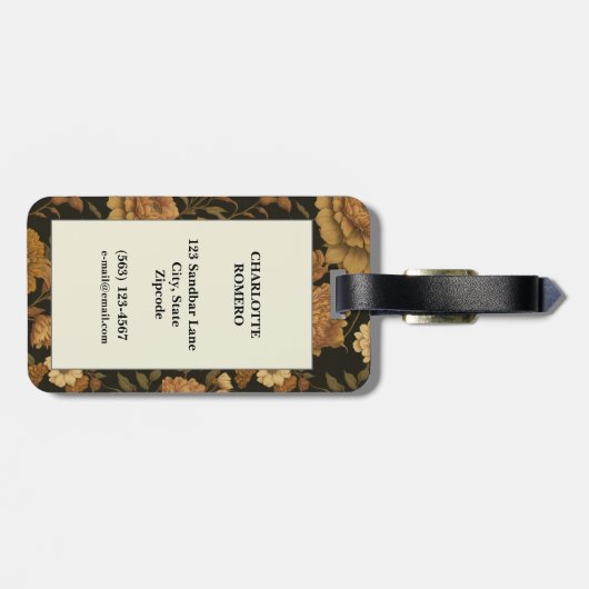 Vintages Muster (12) Gepäckanhänger (Rückseite horizontal)