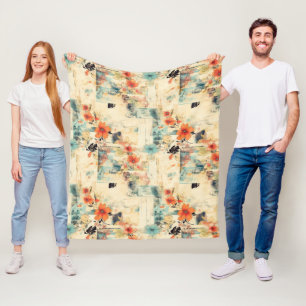 Vintages Muster (2) Fleecedecke