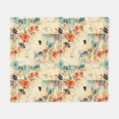 Vintages Muster (2) Fleecedecke (Vorderseite (Horizontal))