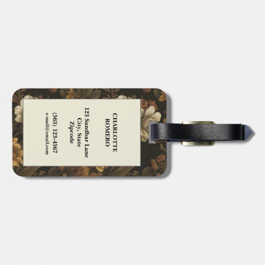 Vintages Muster (2) Gepäckanhänger (Rückseite horizontal)