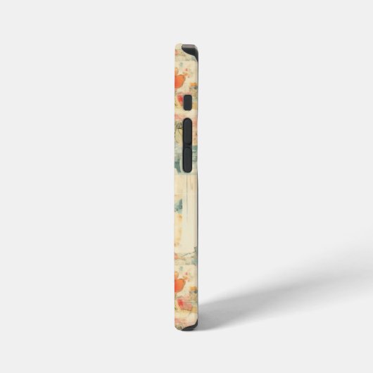 Vintages Muster (2) iPhone Hülle (Linke Seite)