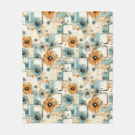 Vintages Muster (3) Fleecedecke (Vorderseite)