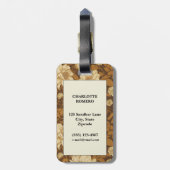 Vintages Muster (3) Gepäckanhänger (Rückseite vertikal)