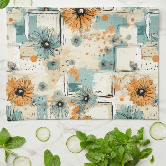 Vintages Muster (3) Geschirrtuch (Gefaltet)