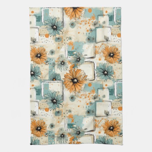 Vintages Muster (3) Geschirrtuch (Vertikal)