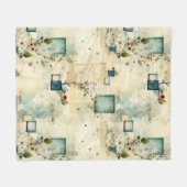 Vintages Muster (5) Fleecedecke (Vorderseite (Horizontal))