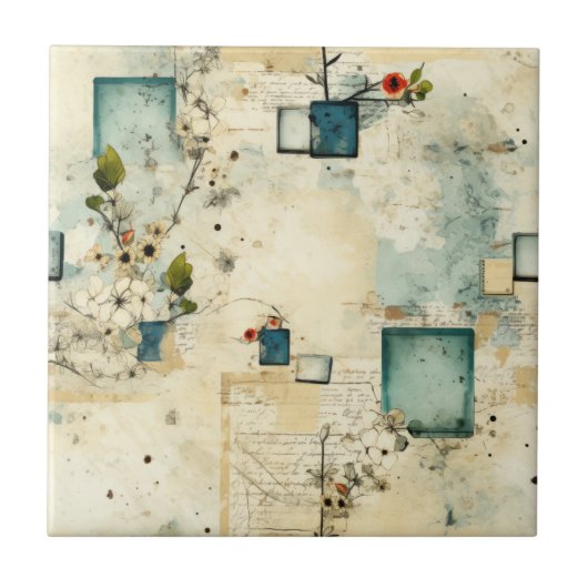 Vintages Muster (5) Fliese (Vorderseite)