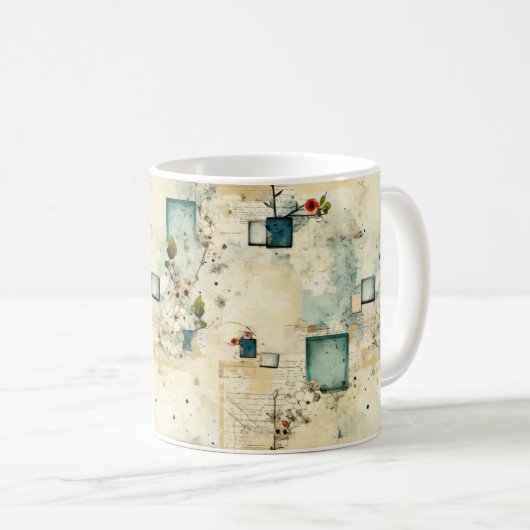 Vintages Muster (5) Kaffeetasse (VorderseiteRechts)