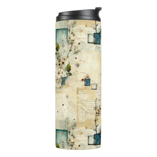 Vintages Muster (5) Thermosbecher (Nach links gedreht)