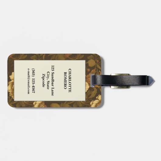 Vintages Muster (7) Gepäckanhänger (Rückseite horizontal)