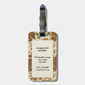 Vintages Muster (9) Gepäckanhänger (Rückseite vertikal)