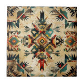 Vintages Muster amerikanischer Ethnic Art Fliese (Vorderseite)