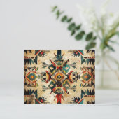 Vintages Muster amerikanischer Ethnic Art Postkarte (Stehend Vorderseite)