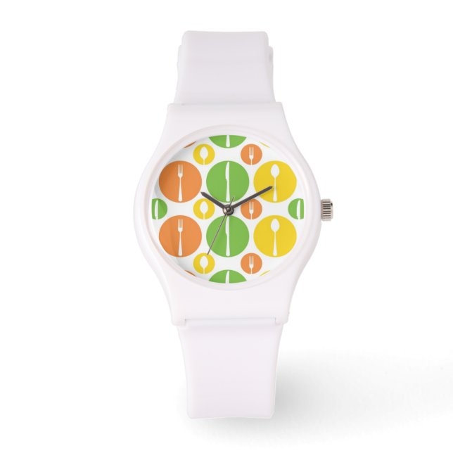 Vintages Muster Armbanduhr (Vorderseite)