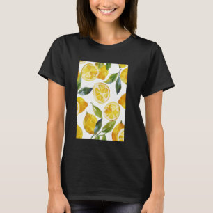 Vintages Muster Art Lemon Fruchtfarbe 1 T-Shirt