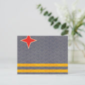 Vintages Muster-Aruban-Flag Postkarte (Stehend Vorderseite)