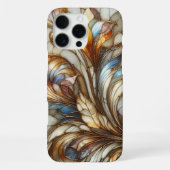 Vintages Muster aus geblümtem Glas iPhone Hülle (Rückseite)