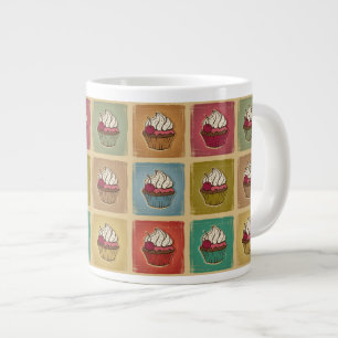 Vintages Muster aus Kuchen Jumbo-Tasse