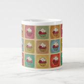 Vintages Muster aus Kuchen Jumbo-Tasse (Vorderseite)