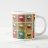 Vintages Muster aus Kuchen Jumbo-Tasse (Rechts)