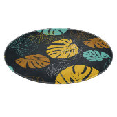 Vintages Muster aus tropischem Leaf Schneidebrett (Ecke)