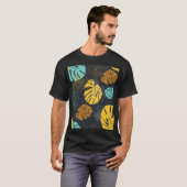 Vintages Muster aus tropischem Leaf T-Shirt (Vorne ganz)