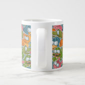 Vintages Muster bei Cartoon Jumbo-Tasse (Rückseite)