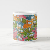 Vintages Muster bei Cartoon Jumbo-Tasse (Vorderseite)