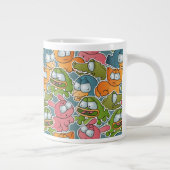 Vintages Muster bei Cartoon Jumbo-Tasse (Rechts)