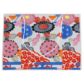 Vintages Muster Bingata: Kleine Kirschblüten ... Große Geschenktüte (Vorderseite)