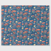 Vintages Muster Bingata: Peonies und kleine che... Geschenkpapier (Flach)