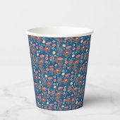 Vintages Muster Bingata: Peonies und kleine che... Pappbecher (Vorderseite)