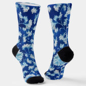Vintages Muster Blue Art Sounds Socken (Gewinkelt)