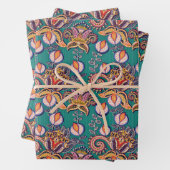 Vintages Muster der Blume Geschenkpapier Set (Beispiel)