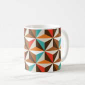 Vintages Muster der Dreieck-Fliesen Kaffeetasse (VorderseiteRechts)